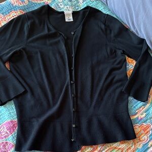Old Navy Black Cardigan with Colorful Trim